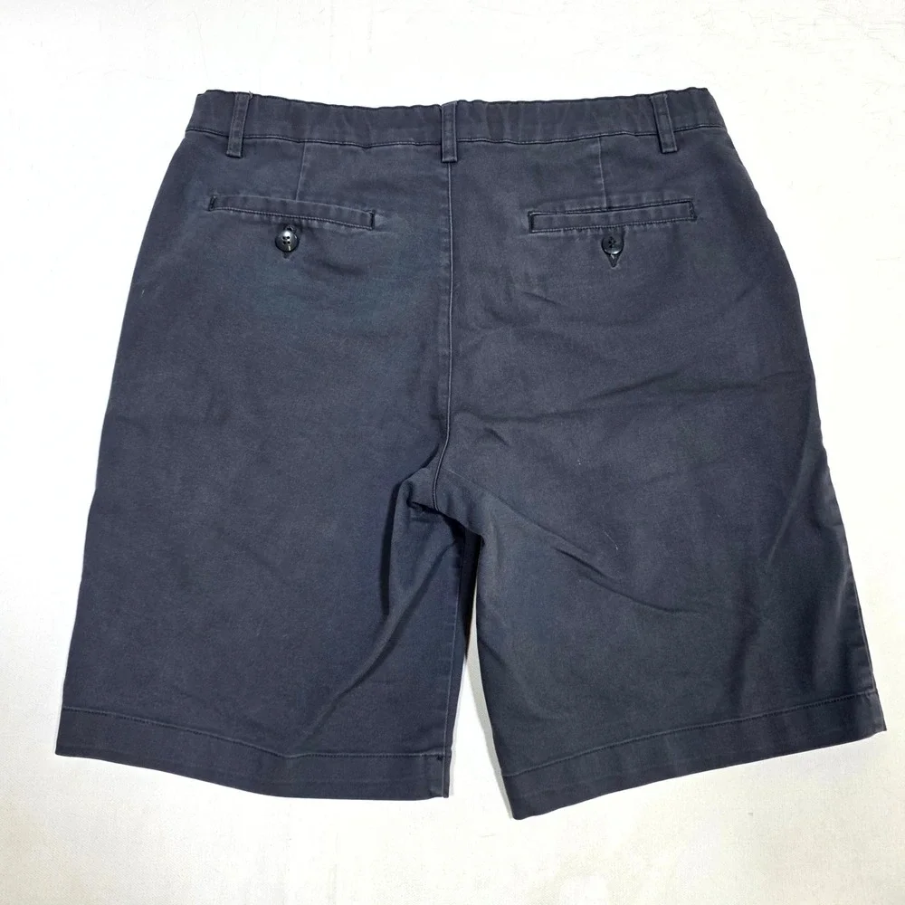 Universal School Uniforms 3pk Shorts Boy 20H Navy Blue Flat Front Chino Stretch